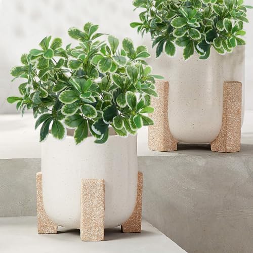 GTIDEA Artificial Shrubs Real Touch Silk Plants 2pcs