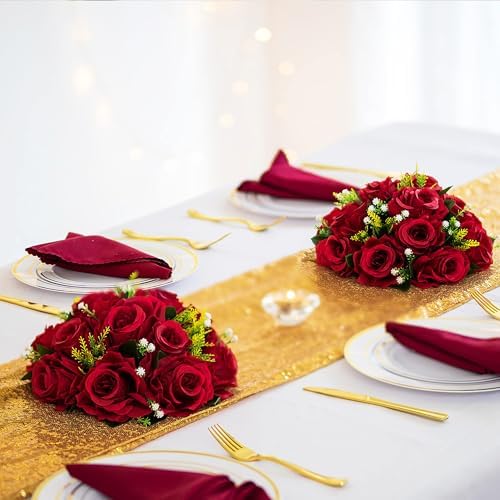 Blosmon Flower Balls Wedding Rose Centerpieces 2 Pcs