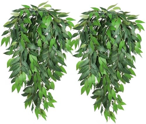 Artificial Hanging Willow Leaves Vine Twigs 2PC Decorations