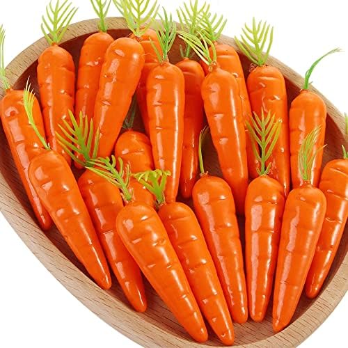 30 Pcs Artificial Mini Carrots for Decoration and Crafts