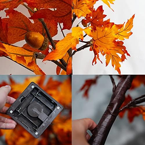 Dazzle Bright 2 Pack 24 Inch Lighted Maple Tree Decorations