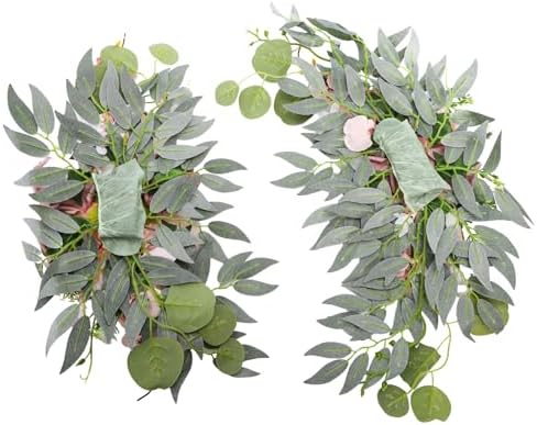 2 Pack Artificial Wedding Arch Flowers Pink White