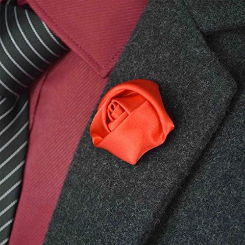 Banlardk Artificial Flower Rose Lapel Pin M Gray