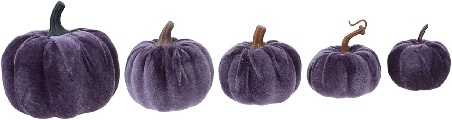 5pcs Flannel Foam Halloween Pumpkins Decor
