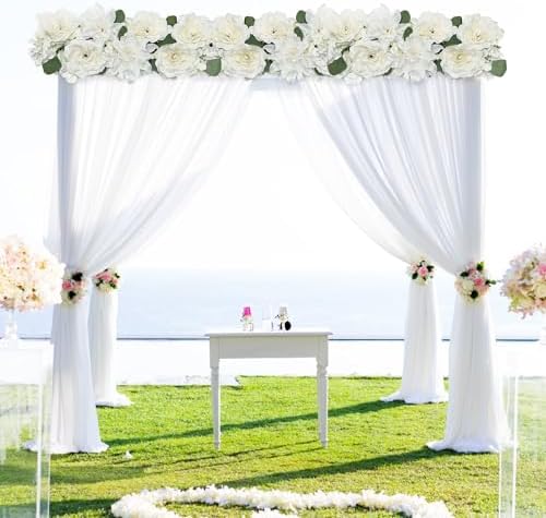 Wedding Arch Decorations Pack of 4 Artificial Flowers White