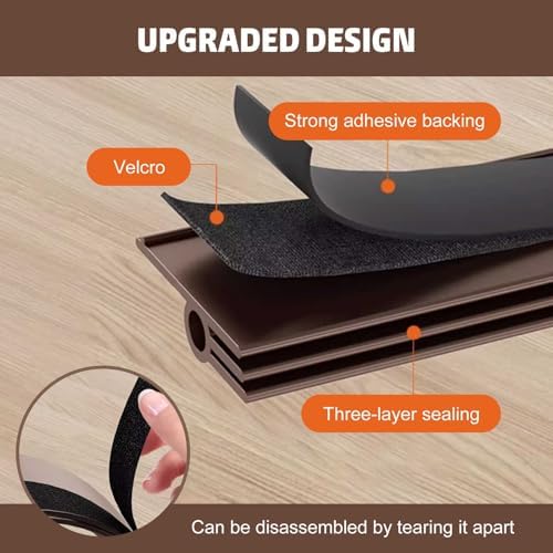 Under Door Draft Stopper with Adhesive 39 Inch Length 15 Inch Width
