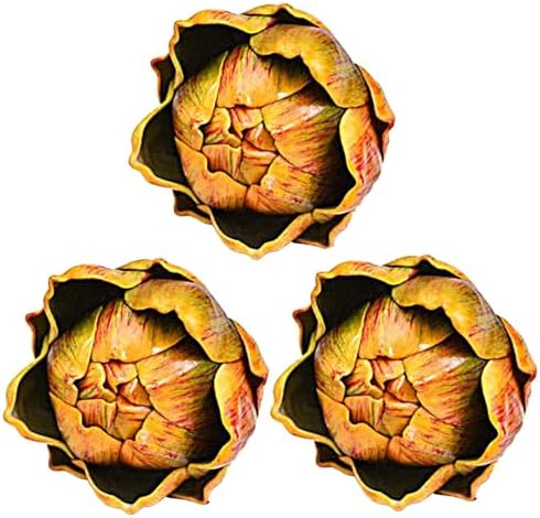 Fake Artificial Artichoke - 3 Yellow Small Decor
