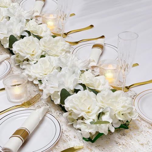 Wedding Arch Decorations Pack of 4 Artificial Flowers White