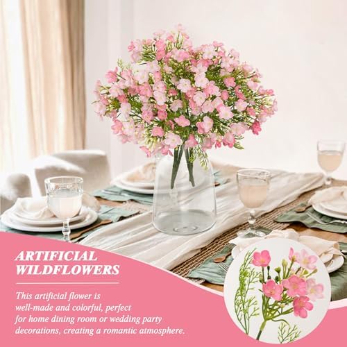 UV Resistant Plastic Hydrangea Flowers 4pcs Pink