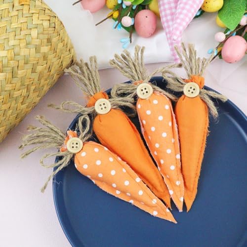 4PCS Easter Artificial Fabric Carrots Decorations