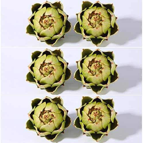 Large Green Artificial Artichoke Decor Set 6pcs