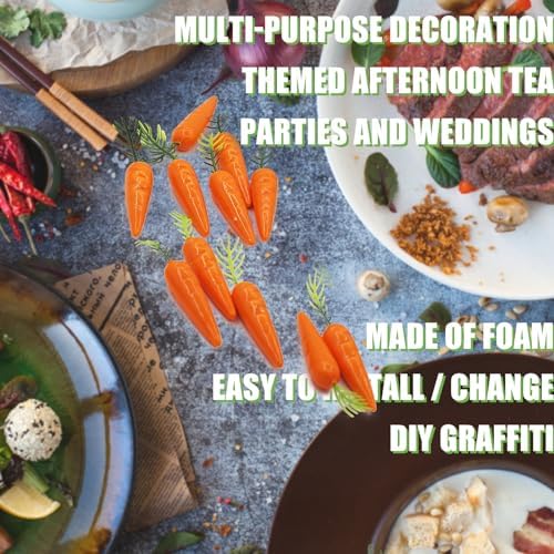 Tuxiaobu Artificial Carrots 30 Pcs Lifelike Decoration