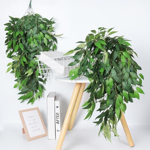 Artificial Hanging Willow Leaves Vine Twigs 2PC Decorations