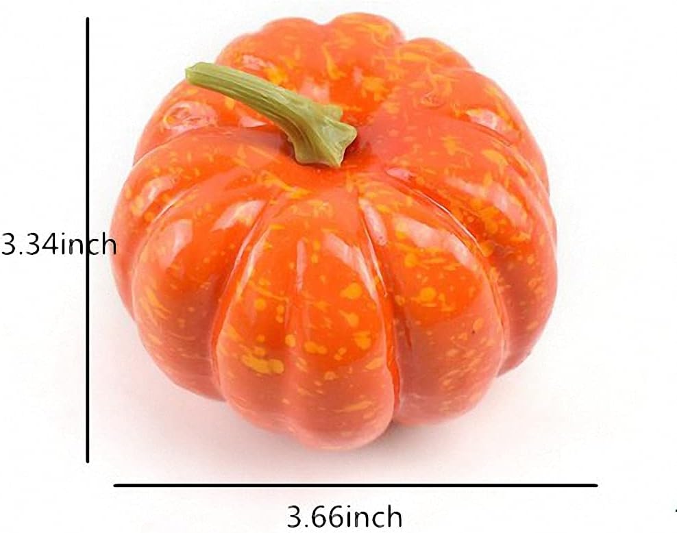 Ulalaza 12PCS Artificial Pumpkins for Fall Decor