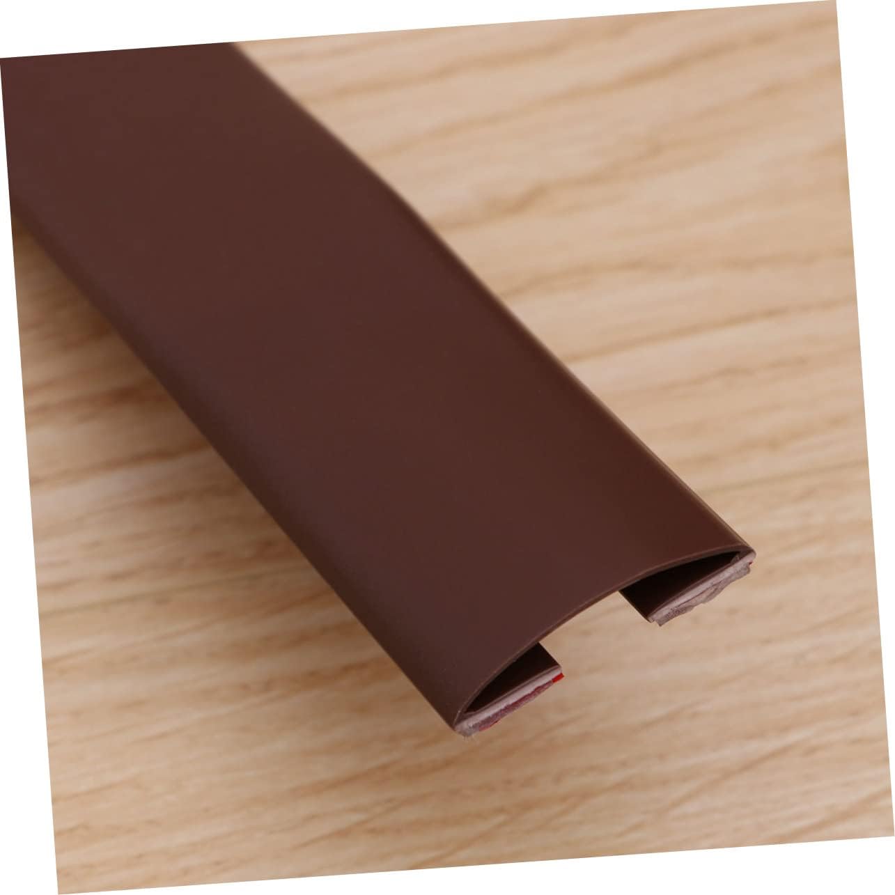 HOMSFOU Door Draft Stopper Seal Strip Brown Adjustable Weatherproof Sound Insulation