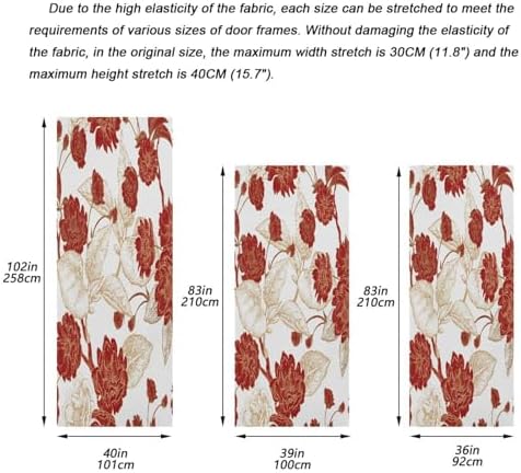 Susiyo Red Flowers Branches Halloween Door Cover