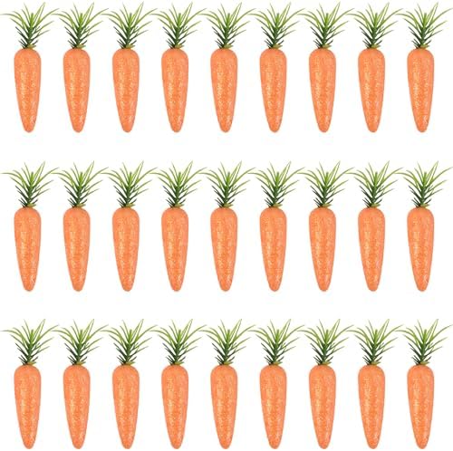 Artificial Mini Carrots 30PCS - Easter Decorations