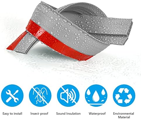 Ainiv Door Draft Stopper Under Door Seal Anti-Collision Grey