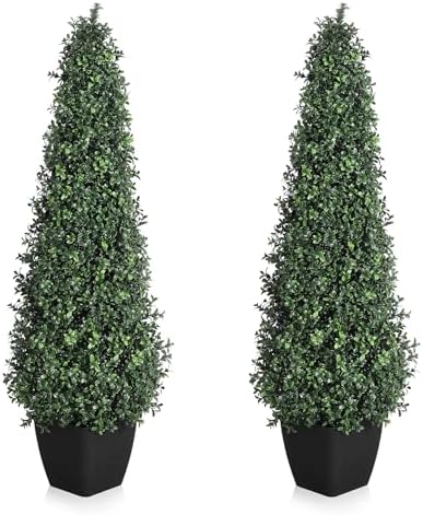 Coucheta 3FT Artificial Boxwood Topiary Trees 2Pack