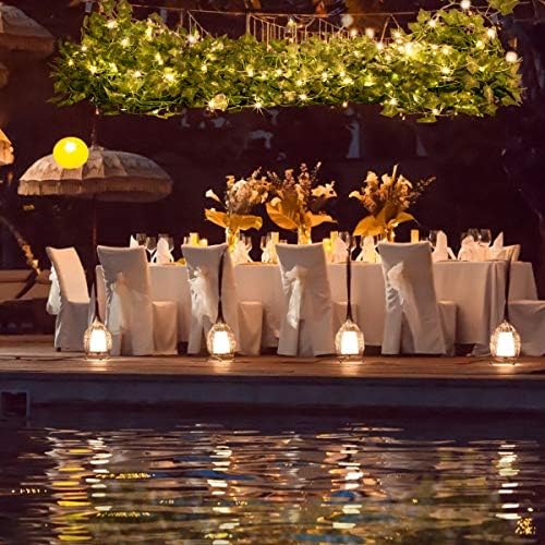 KASZOO 24Pack Artificial Ivy Garland with LED Lights