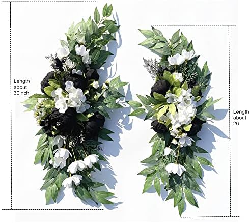 2PCS Wedding Arch Flowers with Peony and Eucalyptus