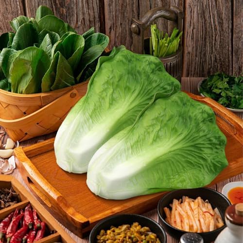 Lorigun Artificial Lettuce 2 Pcs for Home Decor