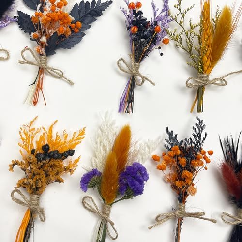 DULRLLY 10pcs Mini Dried Flower Bouquet Bulk