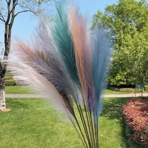 Artificial Pampas Grass Bouquet 2Pcs for Home Wedding Decor
