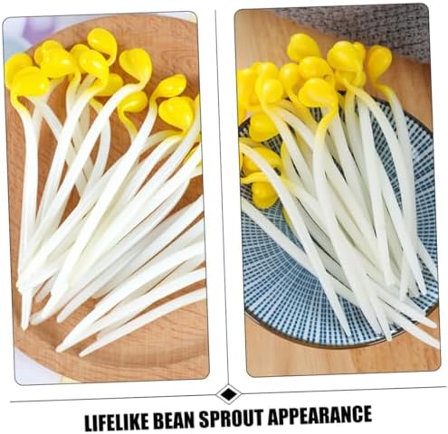 Garneck 12pcs Lifelike Artificial Bean Sprout Models for Preschool Education and Photography