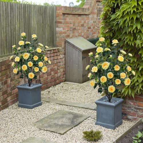 36FT Artificial Camellia Tree 2PCS with Dried Moss