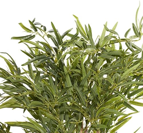 Deco 79 Artificial Bamboo Tree with Realistic Leaves and Fiberglass Pot
