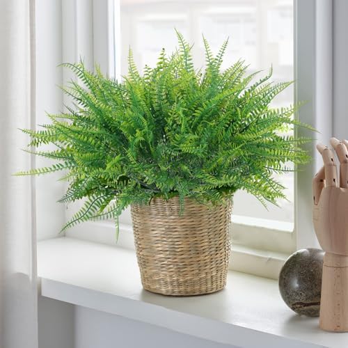 Hananona 12 Pcs Artificial Boston Fern Stems