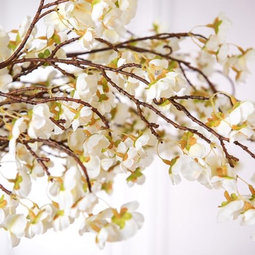 4 Pcs Artificial Cherry Blossom Flower Branches for Home Decor Spring Centerpieces