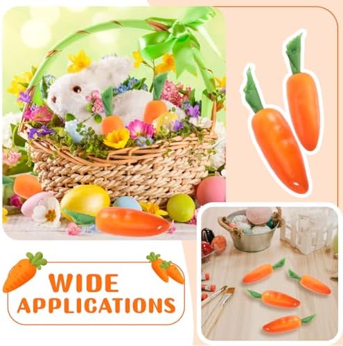 CHGCRAFT 25pcs Artificial Carrots for Easter Decor