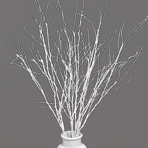 10PCS White Artificial Branches Curly Willow for Vases
