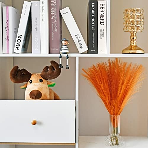 Mandys Orange Silk Pampas Grass Bouquet 20 Stems