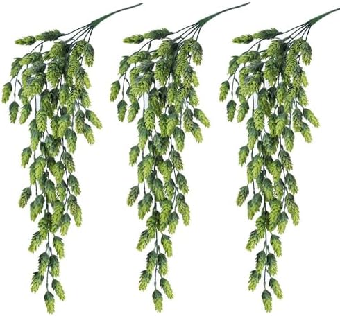 3Pcs Artificial Hops Vine Hanging Plants for Home Decor