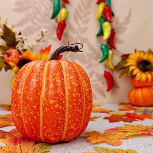 Gresorth 15cm Fake Yellow Pumpkin Halloween Decoration