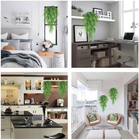 Huryfox Artificial Hanging Plants Fern Vine
