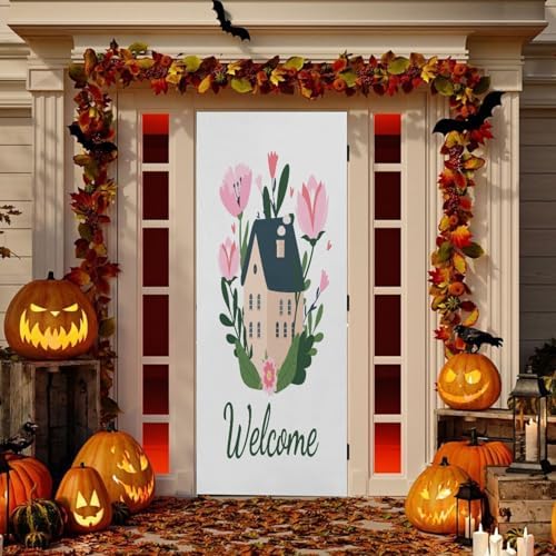 Susiyo Halloween Door Cover 32x79 In Stretch Fabric