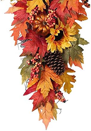 Haute Decor 32 Inch Fall Sunflower Door Swag