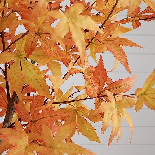 Nearly Natural 7ft Autumn Maple Artificial Fall Tree