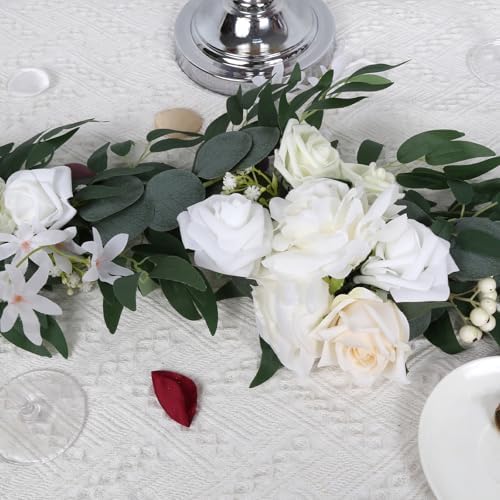 Flower Garland Wedding Backdrop Decor 6 Ft Eucalyptus Rose
