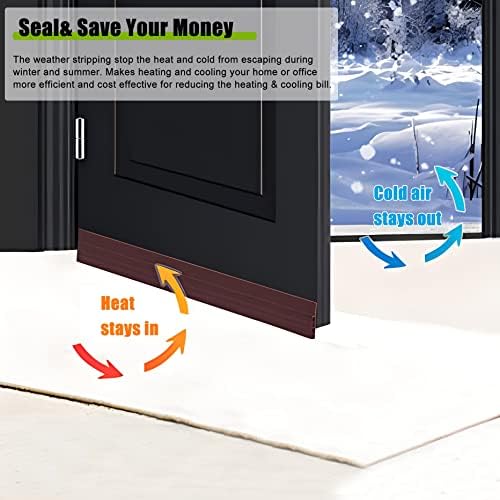 BEINME Waterproof Door Draft Excluder for Large Gaps