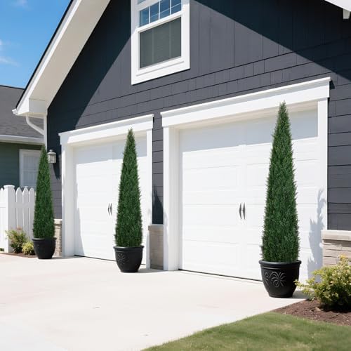 Artificial Cedar Topiary Trees Set of 2
