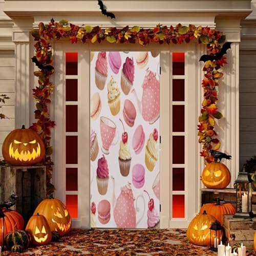 Susiyo Teaparty Pink Cake Halloween Door Cover