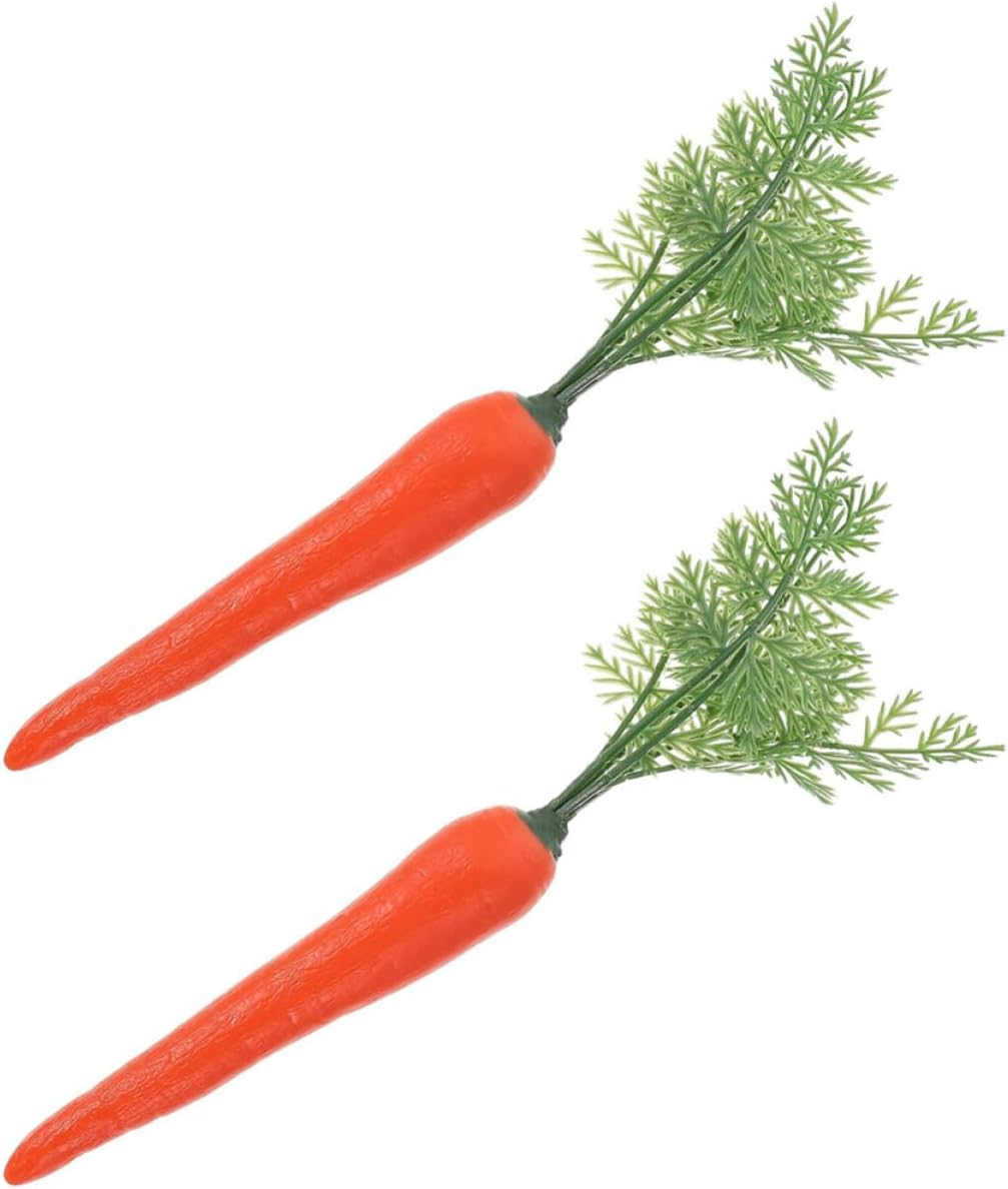 Ciieeo Realistic Artificial Carrots 2pcs Orange 33x115cm