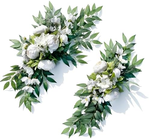 2pcs Eucalyptus Peony Floral Swags for Wedding Decor