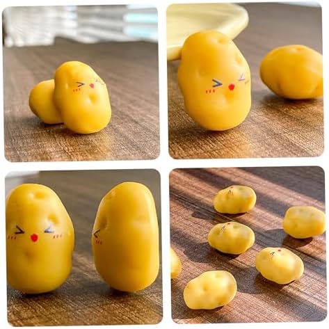 CUCUFA Mini Artificial Potatoes 50Pcs for Dollhouse Decor