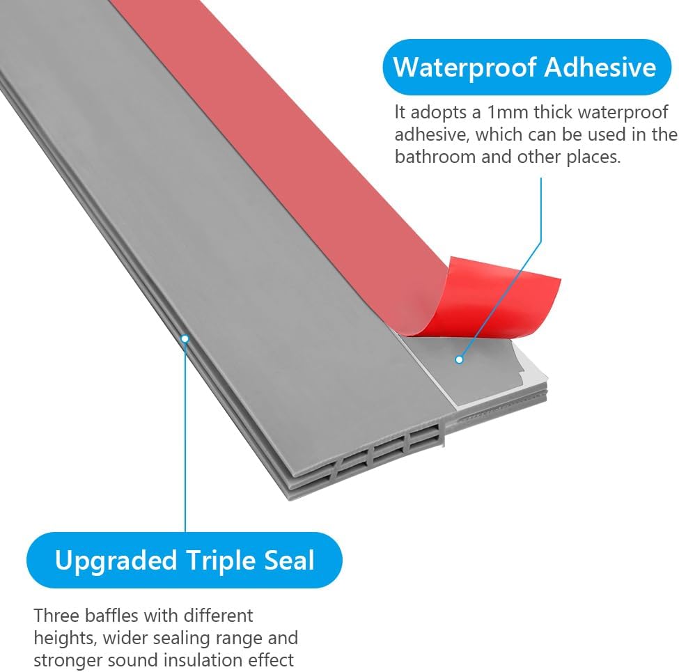 Ainiv Door Draft Stopper Under Door Seal Anti-Collision Grey